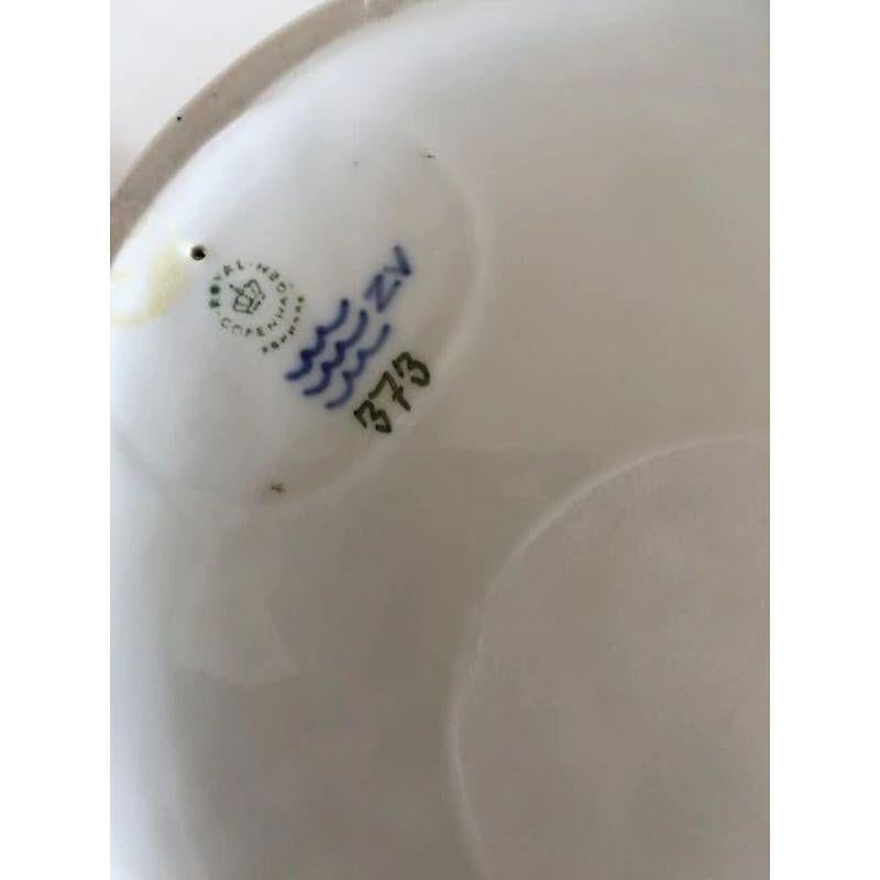 Porcelain Royal Copenhagen Art Nouveau Bowl with Birds No 373 For Sale
