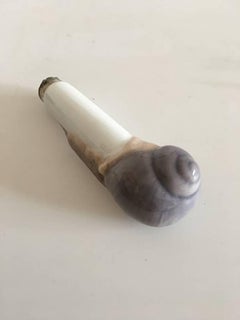 Royal Copenhagen Art Nouveau Cane Handle with a Snail