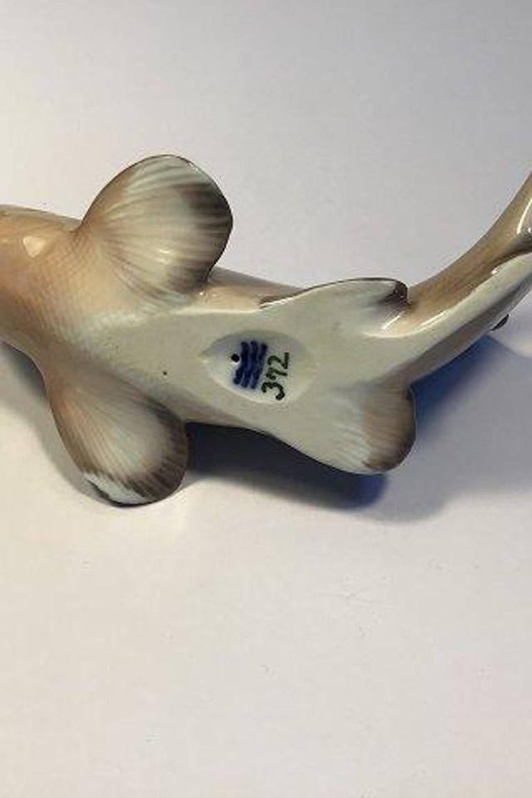 20th Century Royal Copenhagen Art Nouveau Fish Tench Figurine No 372 For Sale