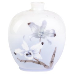 Royal Copenhagen Art Nouveau Flowers Fine Porcelain Baluster Vase