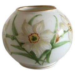 Royal Copenhagen Art Nouveau Overglaze Vase with Spring Flowers