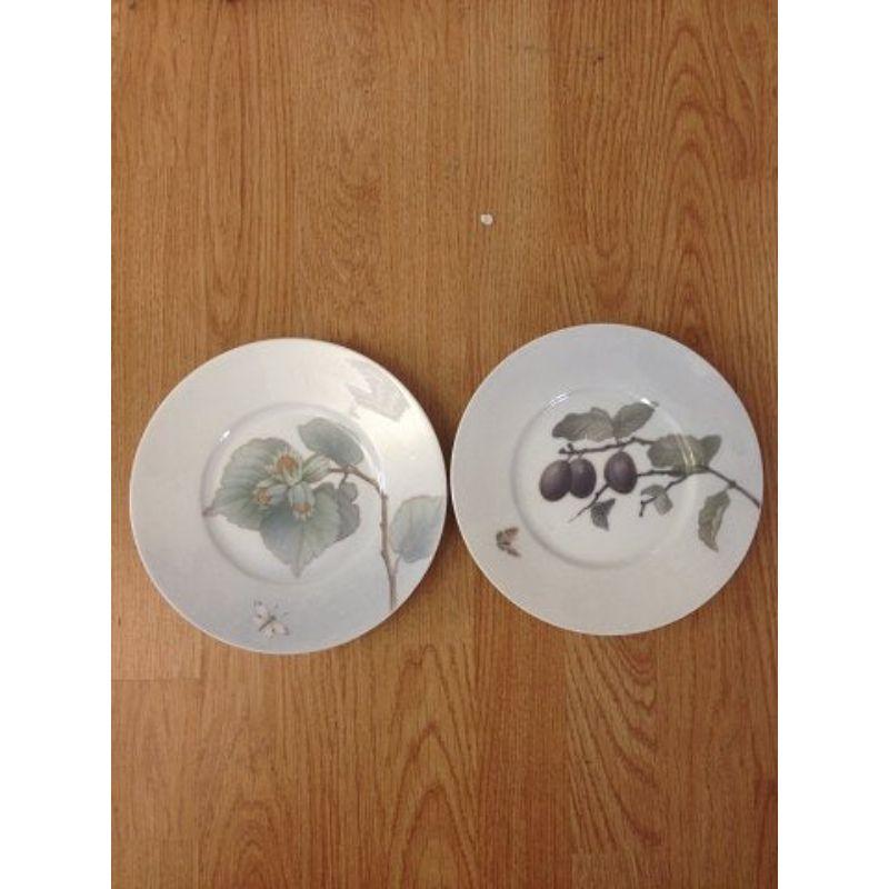 20th Century Royal Copenhagen Art Nouveau Plates with Fruits No 10520 For Sale