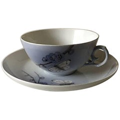 Royal Copenhagen Art Nouveau Tea Cup and Saucer No. 2322/9067