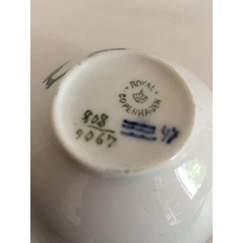 20th Century Royal Copenhagen Art Nouveau Tea Cup without Handle No 808/9067 For Sale