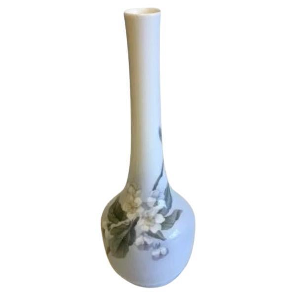 Vase Royal Copenhagen, Art Nouveau, Décor Iris Et Or, Porcelaine Danoise, Parfait état