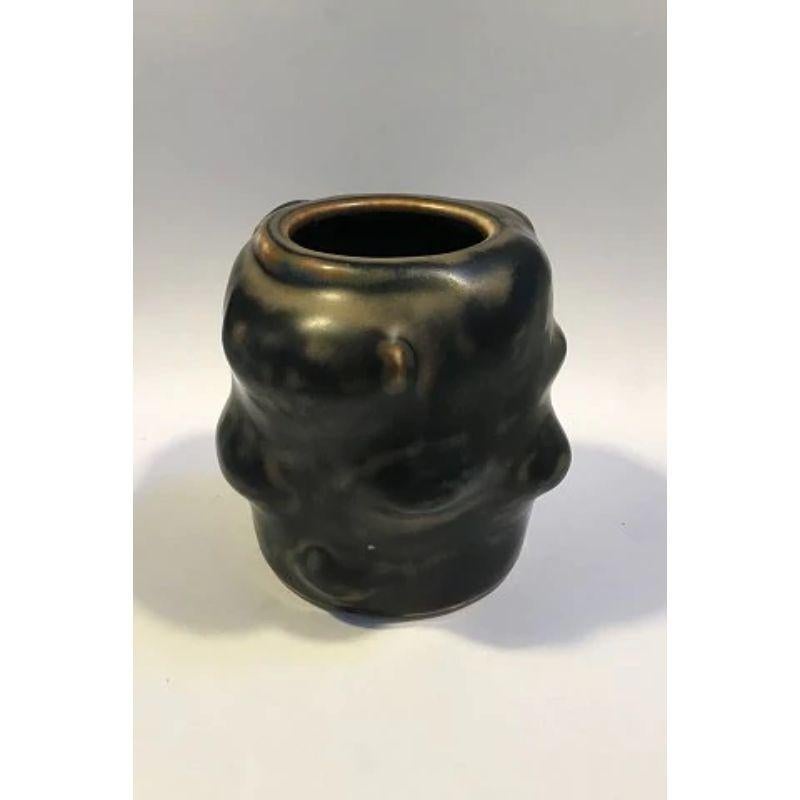 20th Century Royal Copenhagen Axel Salto Stoneware Vase No 21474 For Sale