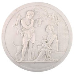 Assiette à biscuits Royal Copenhagen d'après Thorvaldsen:: 19e siècle