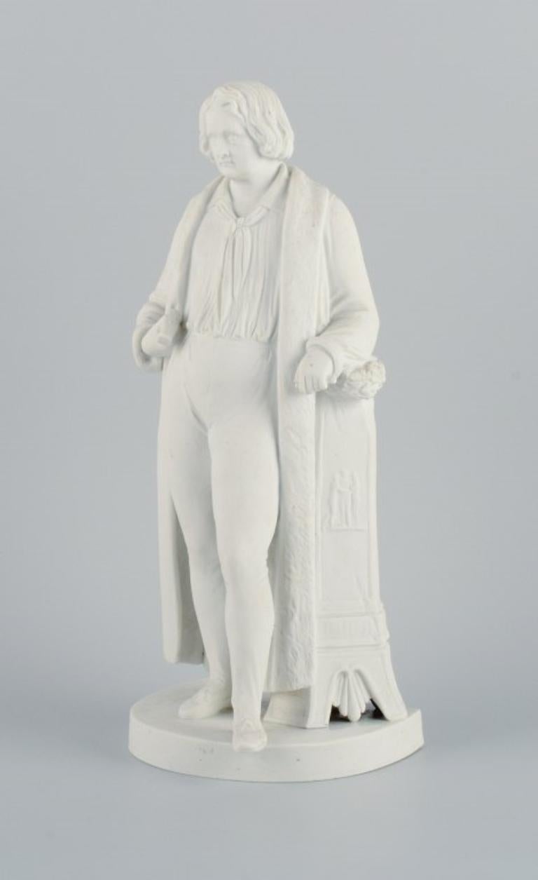 Neoclassical Royal Copenhagen, Biscuit Sculpture After Berthel Thorvaldsen For Sale