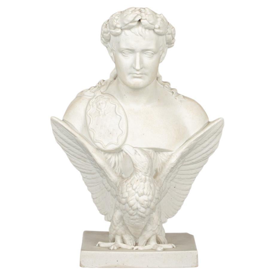 Royal Copenhagen Bisque Porcelain Bust of Napoleon, circa 1840 For Sale