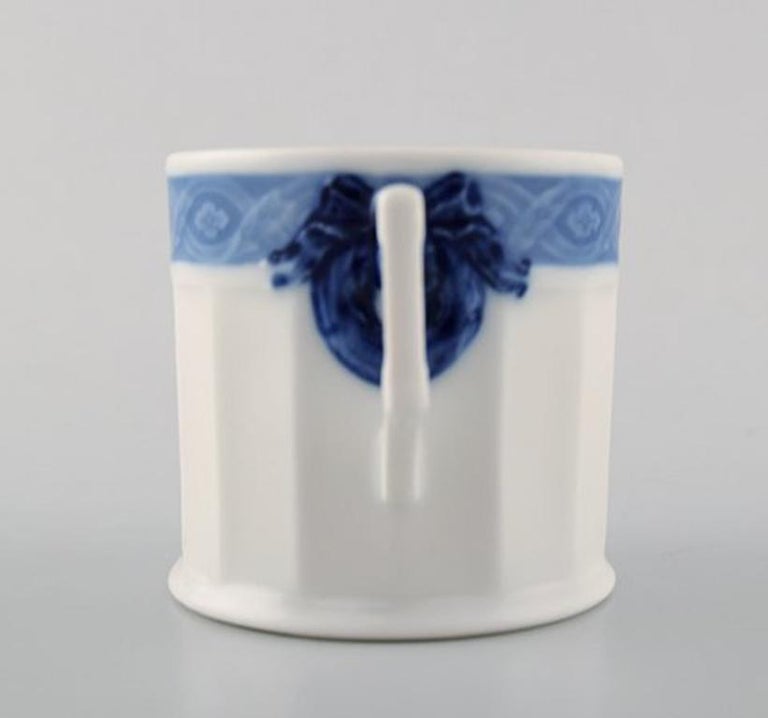 Art Nouveau Royal Copenhagen Blue Fan, Coffee Cup with Saucer, 17 Sets in Stock For Sale