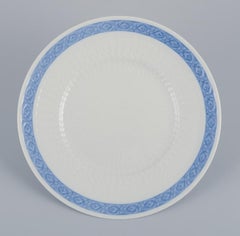 Royal Copenhagen Blue Fan, three lunch plates. 1960s/70s