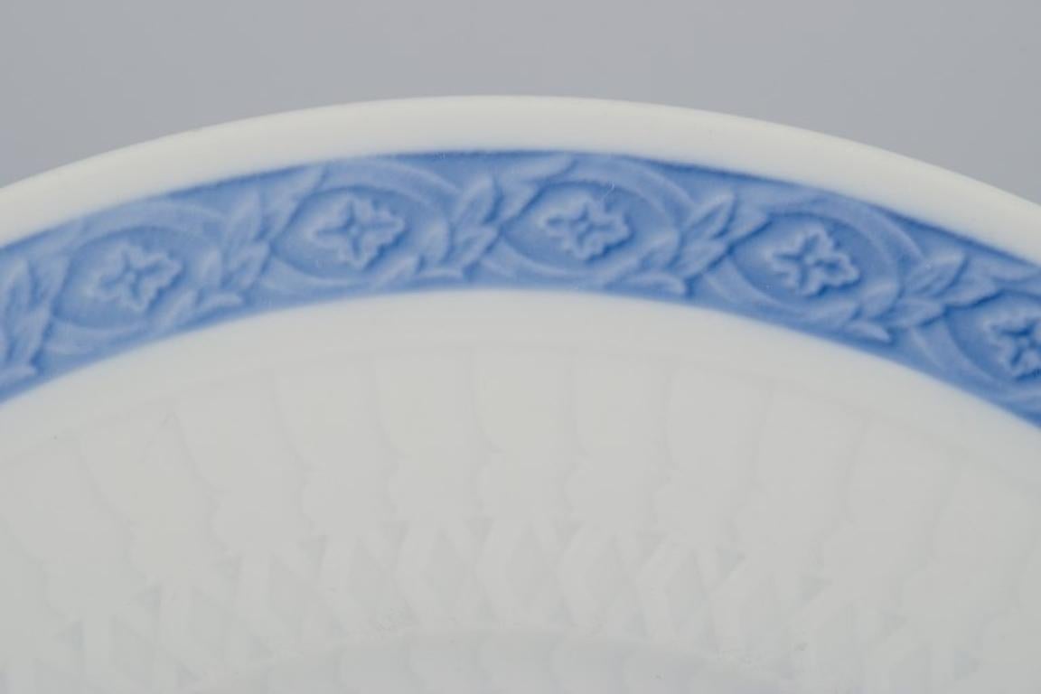 Scandinave moderne Éventail bleu Royal Copenhagen, trois assiettes à déjeuner des années 1960/70 en vente