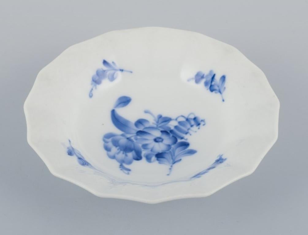 Porcelain Royal Copenhagen Blue Flower Angular and Braided, set of two small bowls.  For Sale