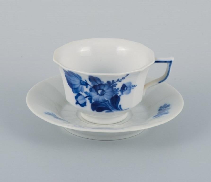 Danish Royal Copenhagen, Blue Flower Angular, Coffee Service for Six People For Sale
