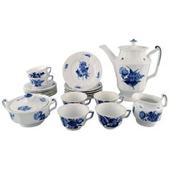 Royal Copenhagen Blue Flower Angular, Complete Coffee Service in Porcelain