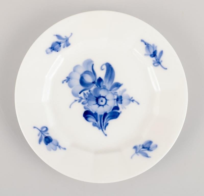 Danish Royal Copenhagen, Blue Flower Angular, eight cake plates. 1930s. For Sale