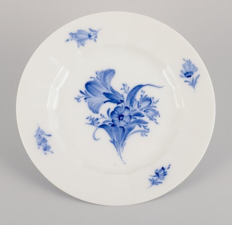 Danish Royal Copenhagen, Blue Flower Angular, five dinner plates.