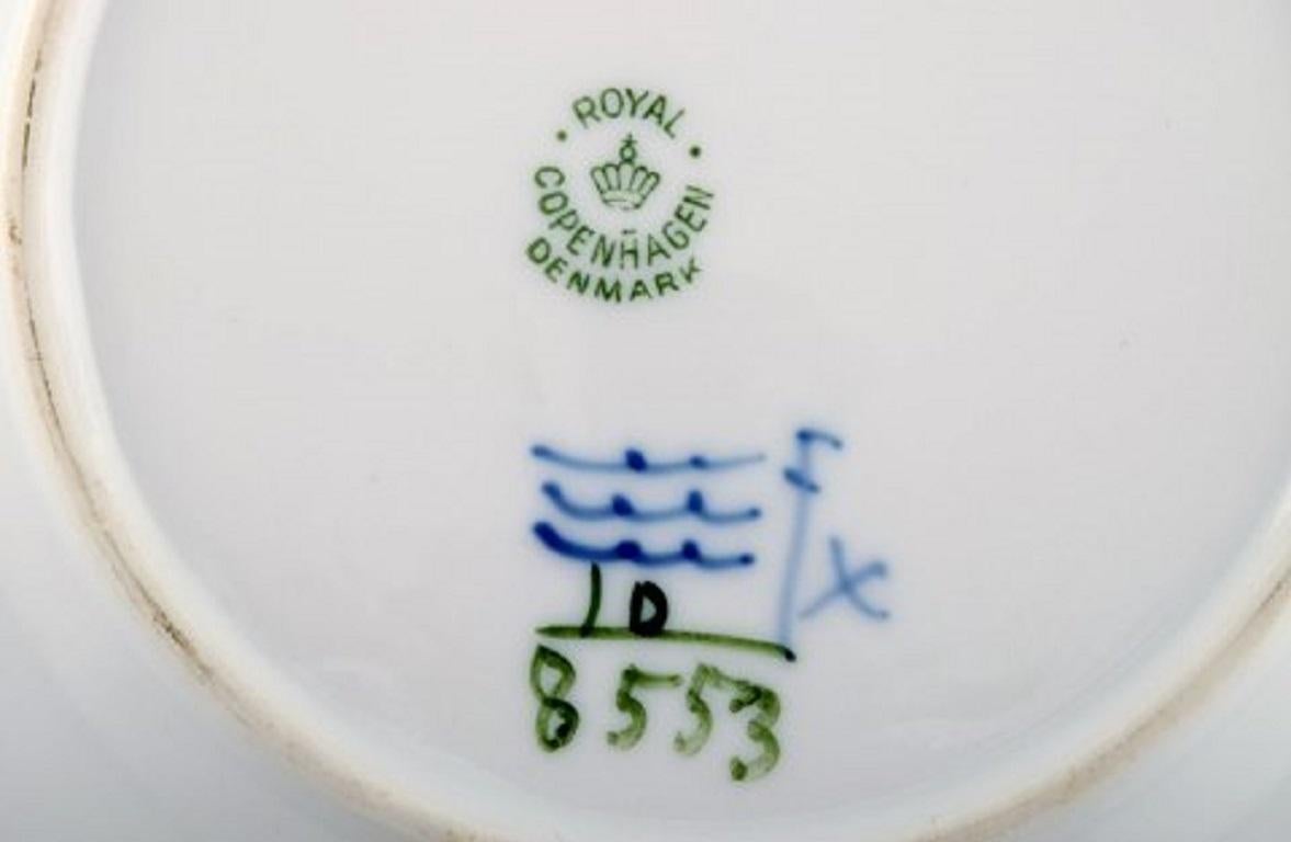 20th Century Royal Copenhagen, Blue Flower Angular, Five Porcelain Cake Plates