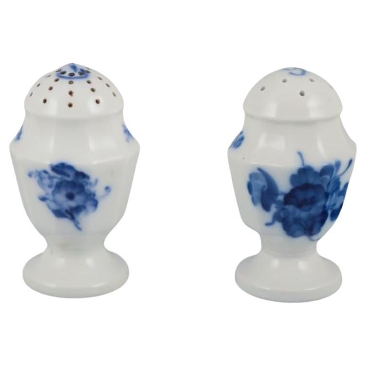 Royal Copenhagen Blue Flower Angular, salt and pepper set. Early 20th C.