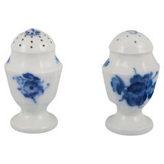 Royal Copenhagen Blue Flower Angular, salt and pepper set. Early 20th C.