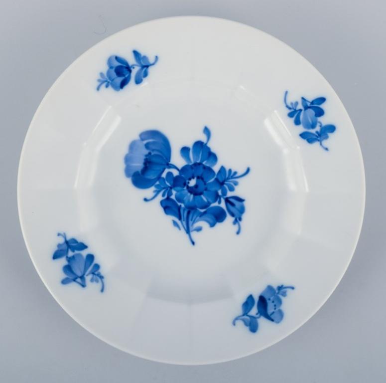 Hand-Painted Royal Copenhagen Blue Flower Angular, set of four plates. For Sale