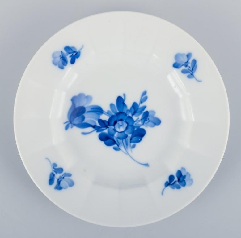 Late 20th Century Royal Copenhagen Blue Flower Angular, set of four plates. For Sale