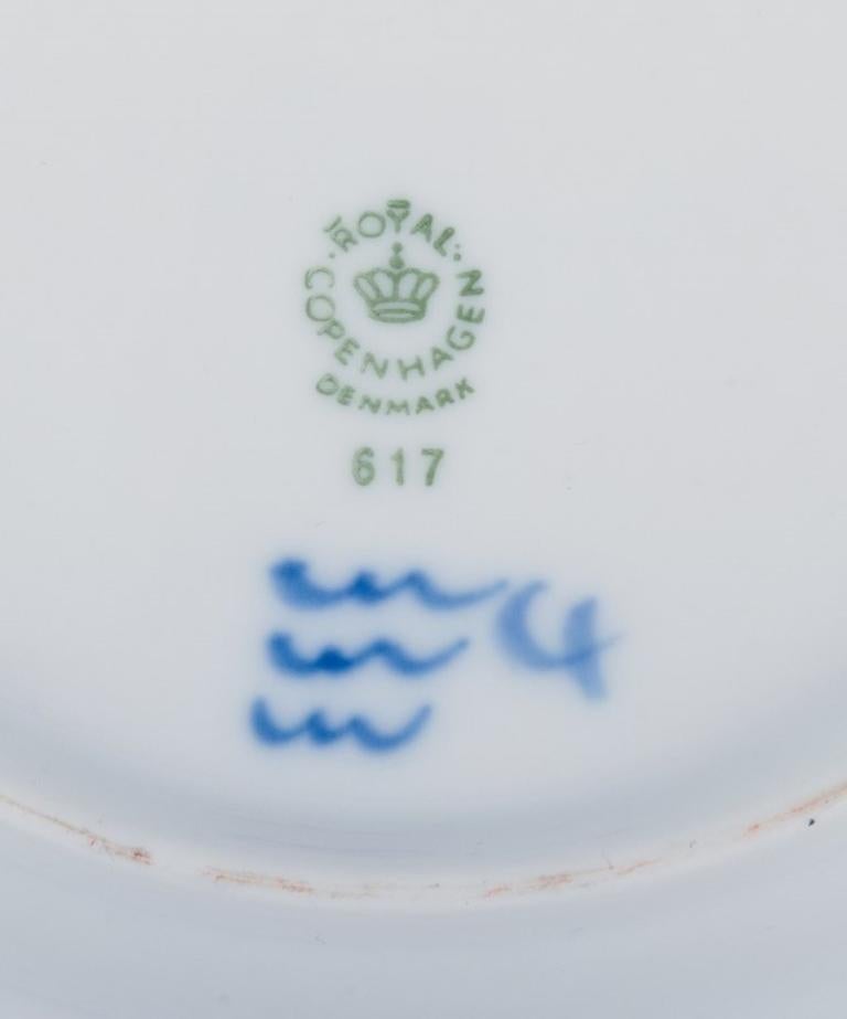 Porcelain Royal Copenhagen Blue Flower Angular, set of four plates. For Sale