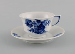 Royal Copenhagen Blue Flower Angular, Six Coffee Cups with Saucers and Plates