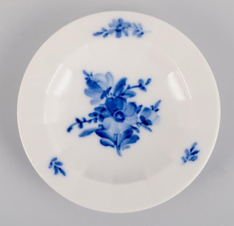 Hand-Painted Royal Copenhagen, Blue Flower Angular, ten caviar bowls. For Sale