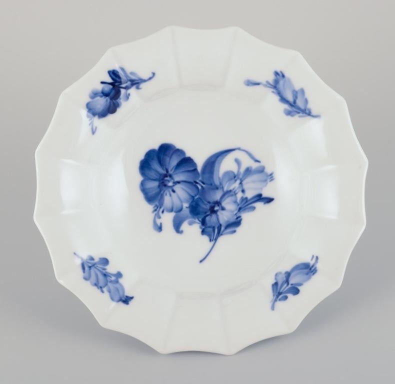 Royal Copenhagen Blue Flower Angular. Three plates and one bowl in porcelain. For Sale 1
