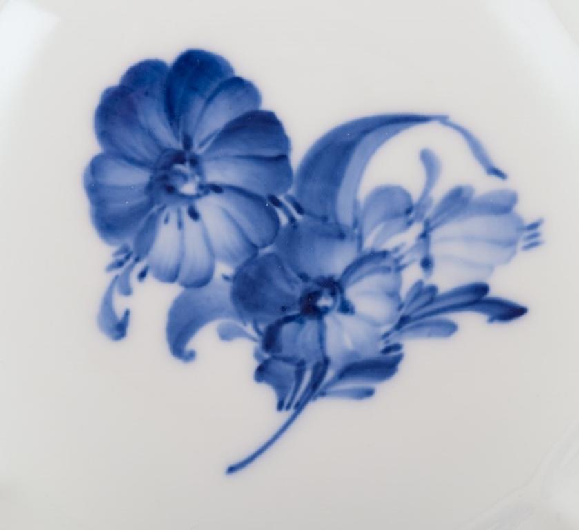 Royal Copenhagen Blue Flower Angular. Three plates and one bowl in porcelain. For Sale 3