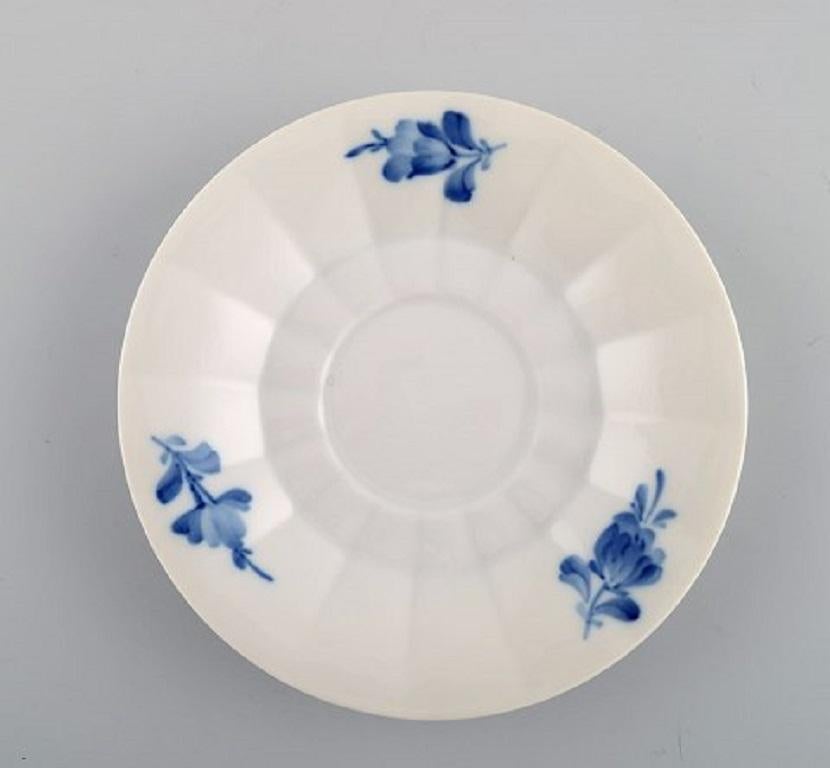 Mid-20th Century Royal Copenhagen Blue Flower Angular, Twelve Coffee Cups with Saucers and Plates