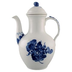 Retro Royal Copenhagen Blue Flower Braided Coffee Pot, 1960's