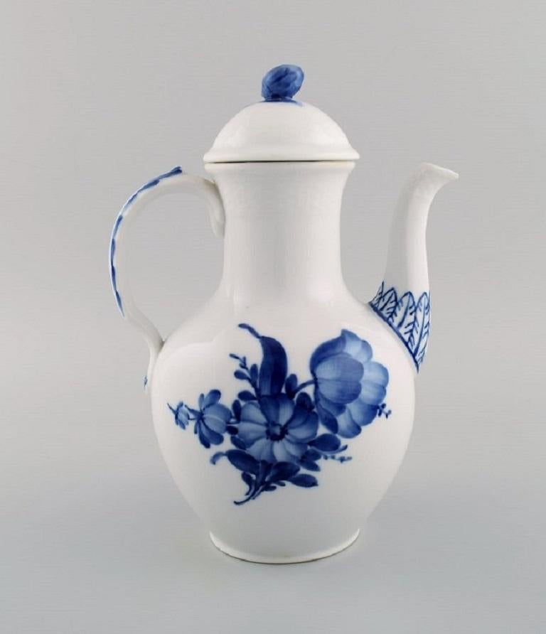 Danish Royal Copenhagen Blue Flower Braided Coffee Pot For Sale