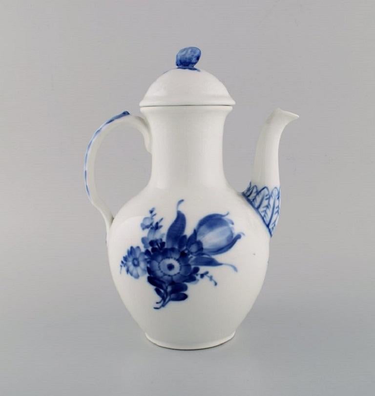 Danish Royal Copenhagen Blue Flower Braided Coffee Pot, Model Number 10/8189 For Sale