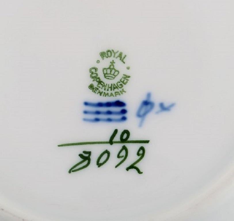 Porcelain Royal Copenhagen Blue Flower Braided Coffee Service for Three People