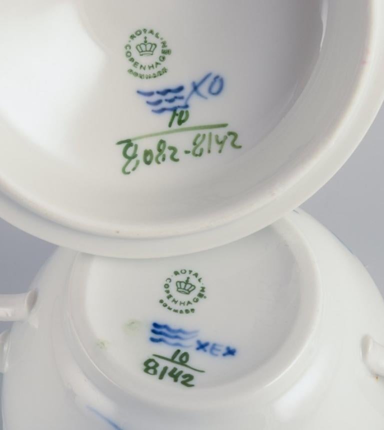 Royal Copenhagen Bleu fleur tressée, crémier et sucrier en vente 3