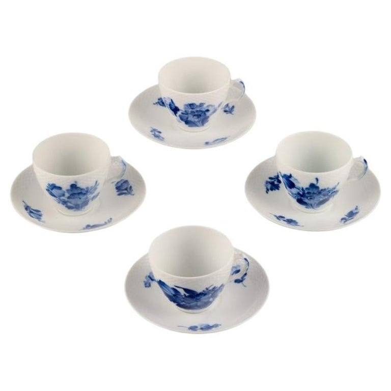 Royal Copenhagen, Blue Flower Braided, six coffee cups with saucers. 1950s  For Sale at 1stDibs | 1950s coffee cups, helena zecchino