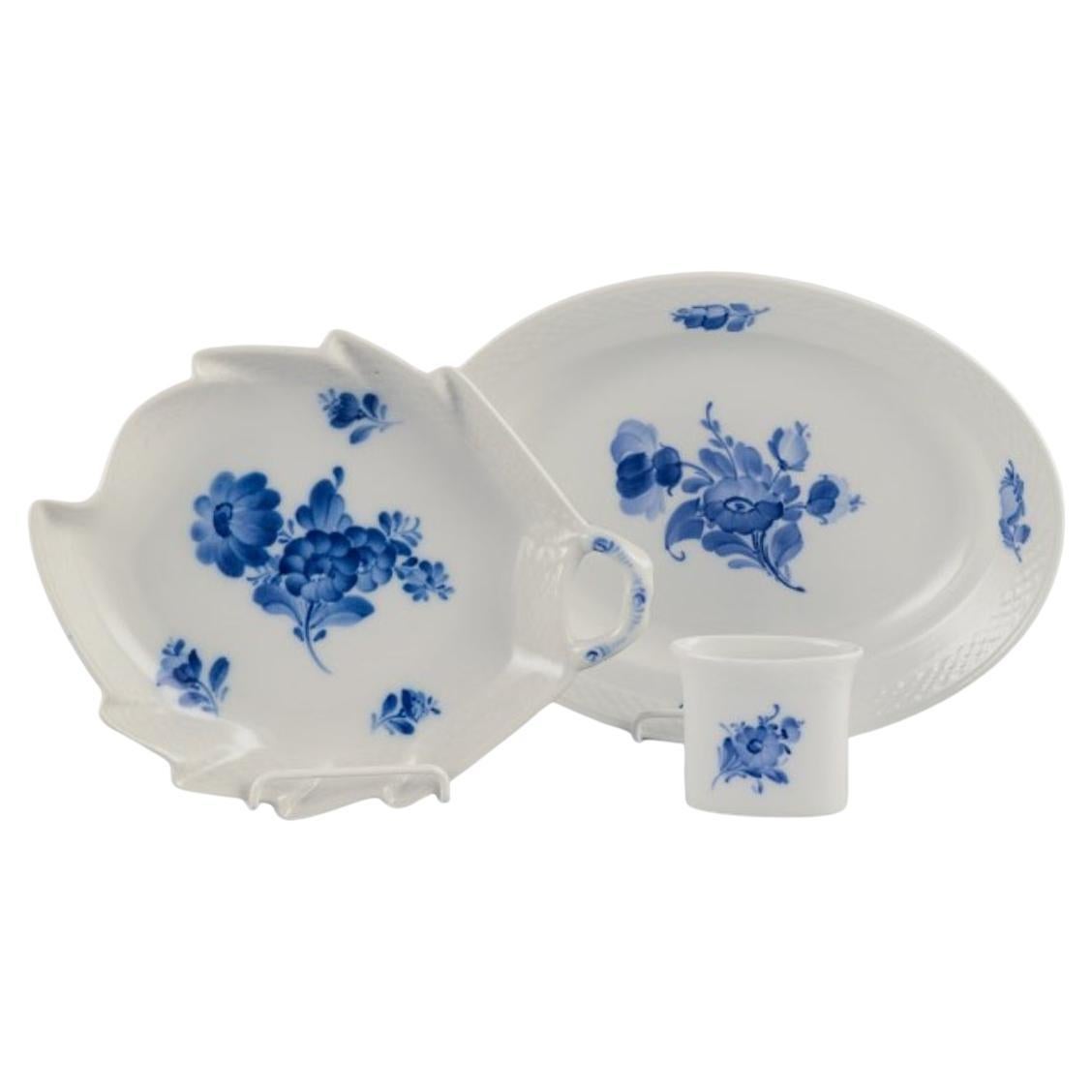 Royal Copenhagen Blue Flower Braided. Oval dish, cake plate,  toothpick holder For Sale