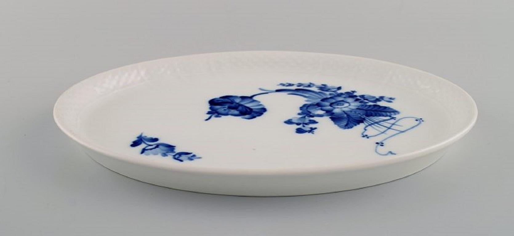 Hand-Painted Royal Copenhagen Blue Flower Curved Tray, Model Number 10/1863