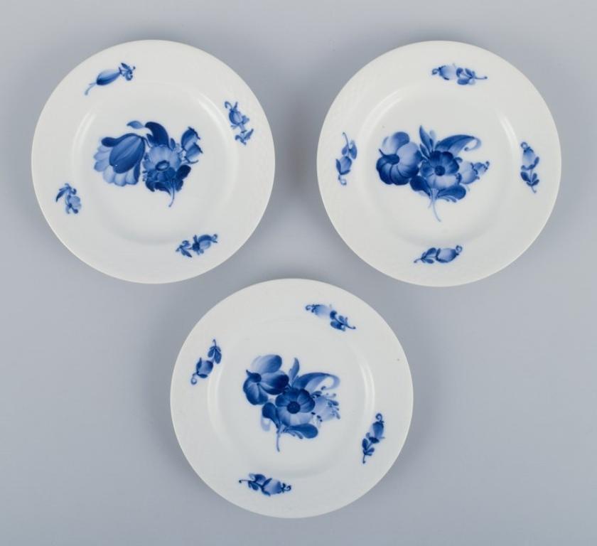 Danish Royal Copenhagen Blue Flower Braided, set of eight plates.