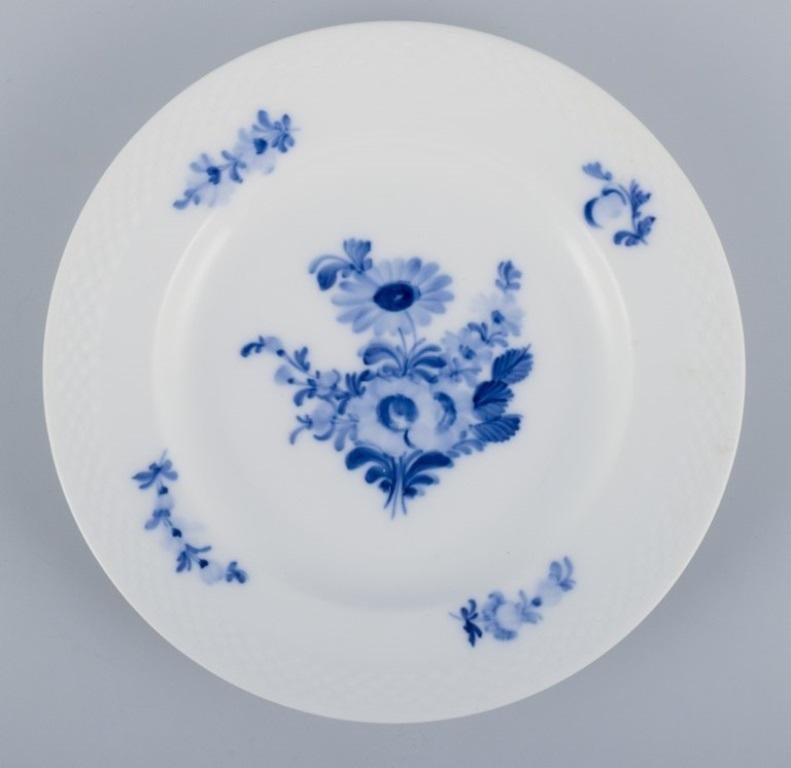 Danish Royal Copenhagen Blue Flower Braided, set of five small lunch plates. For Sale