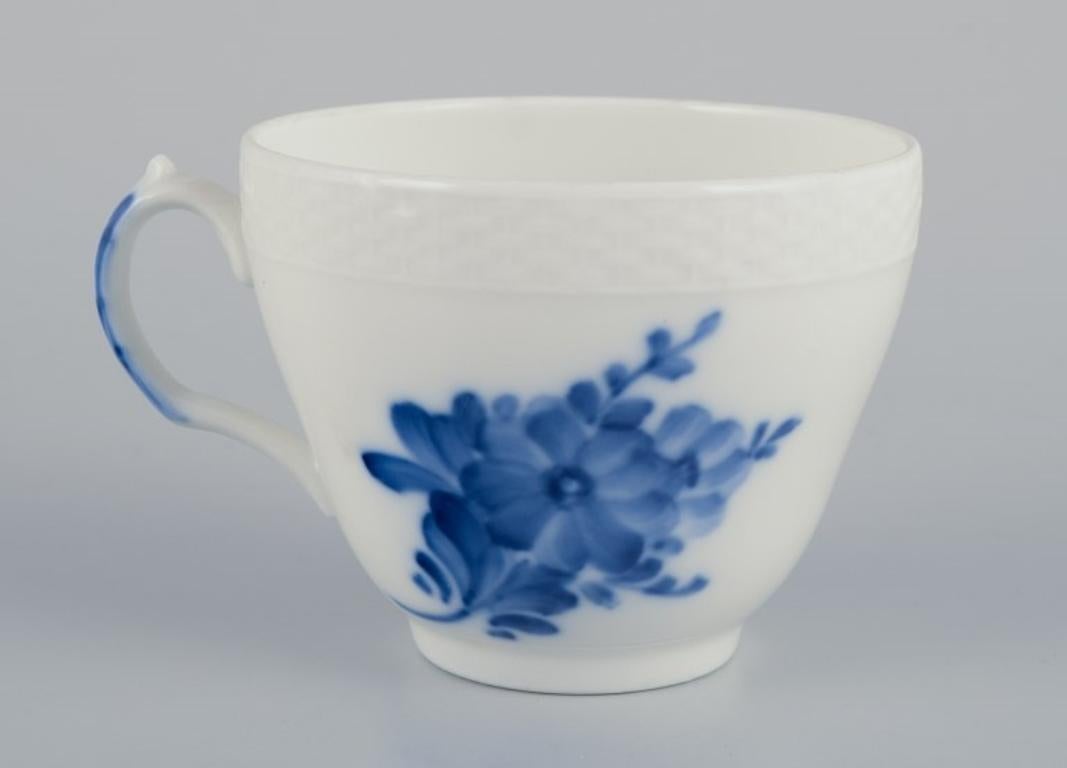 Royal Copenhagen Flor Azul Trenzada, seis tazas de café con platito. Porcelana en venta
