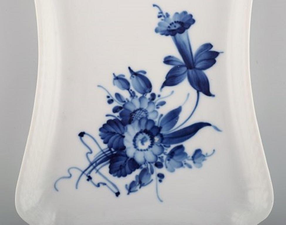 Porcelain Royal Copenhagen Blue Flower Braided Sugar/Cream Set on a Serving Tray