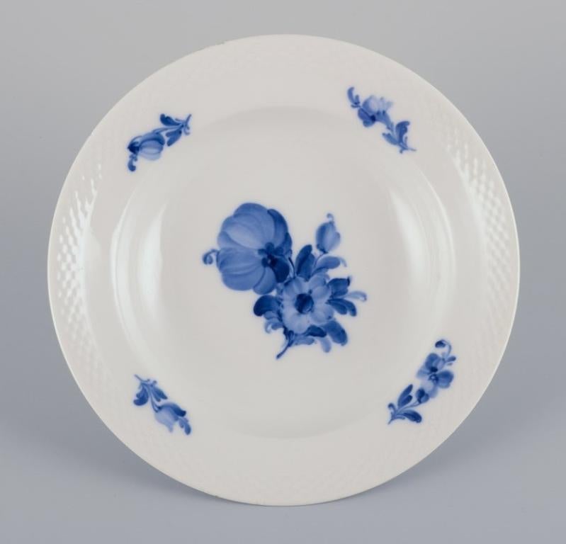 Danish Royal Copenhagen Blue Flower Braided. Three deep plates. For Sale