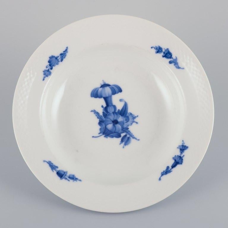 Royal Copenhagen Blue Flower Braided. Three deep plates. For Sale 1