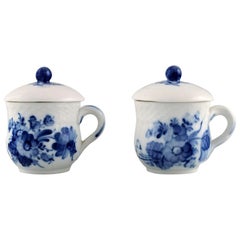 Royal Copenhagen Blue Flower Braided, Two Cream Cups