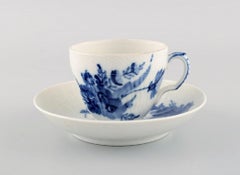 Royal Copenhagen Blue Flower Curved Coffee Service for Eight People, 1980s