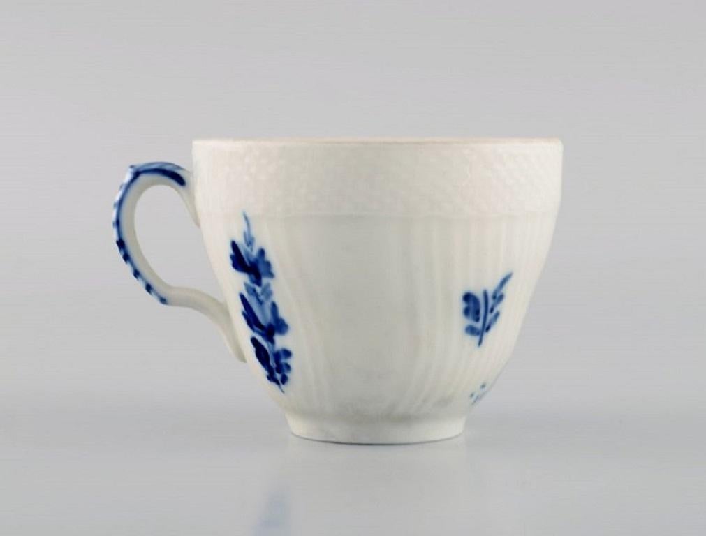 Danish Royal Copenhagen Blue Flower Curved Coffee Service for Eight People, 1980s For Sale