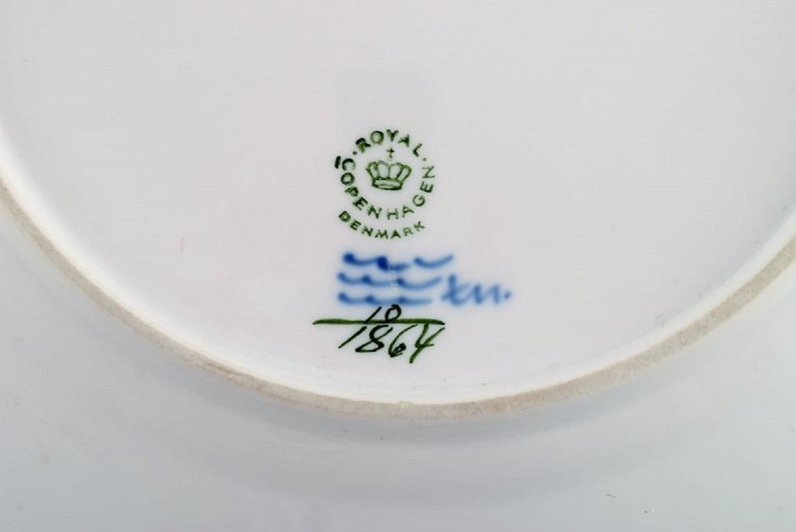 Mid-20th Century Royal Copenhagen Blue Flower Curved Dish, Dated 1962 For Sale